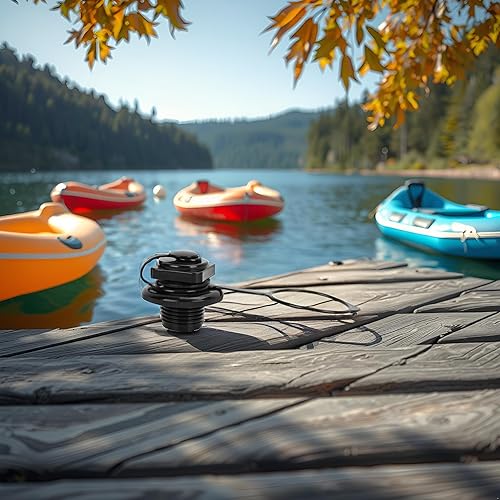 Miniatura 3 de Alomejor Válvula de aire inflable, válvula de tornillo, boquilla de PVC de 0.945 in para reparaciones de canoas en kayak, balsas, campistas,