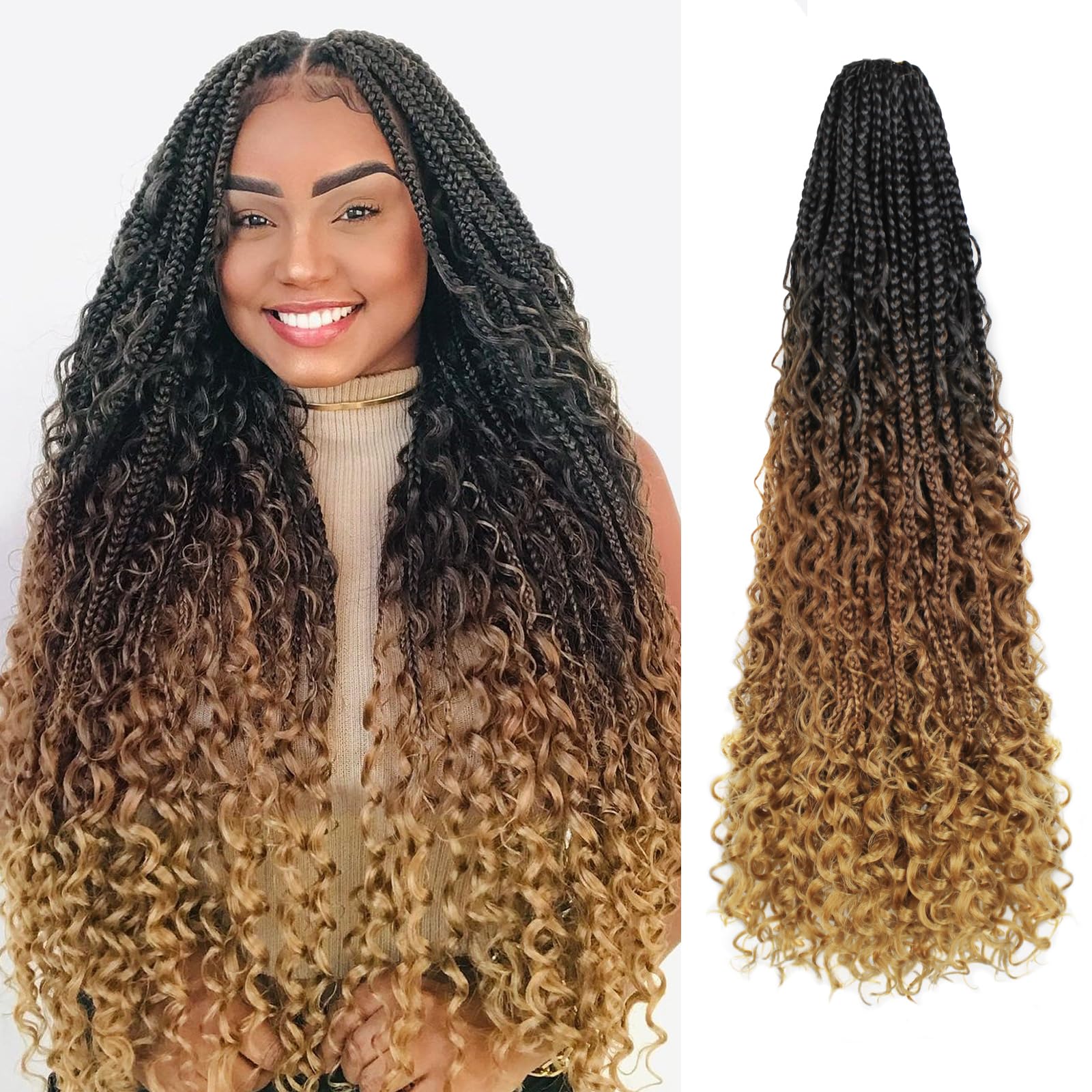 Amazon.com : Vustbeauty 9 Packs Boho Box Braids Crochet Hair 24
