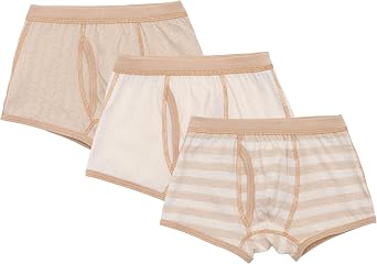 Boys Boxer Brief Underwear Organic Cotton Kids Toddler 3-Pack,3-13 Years