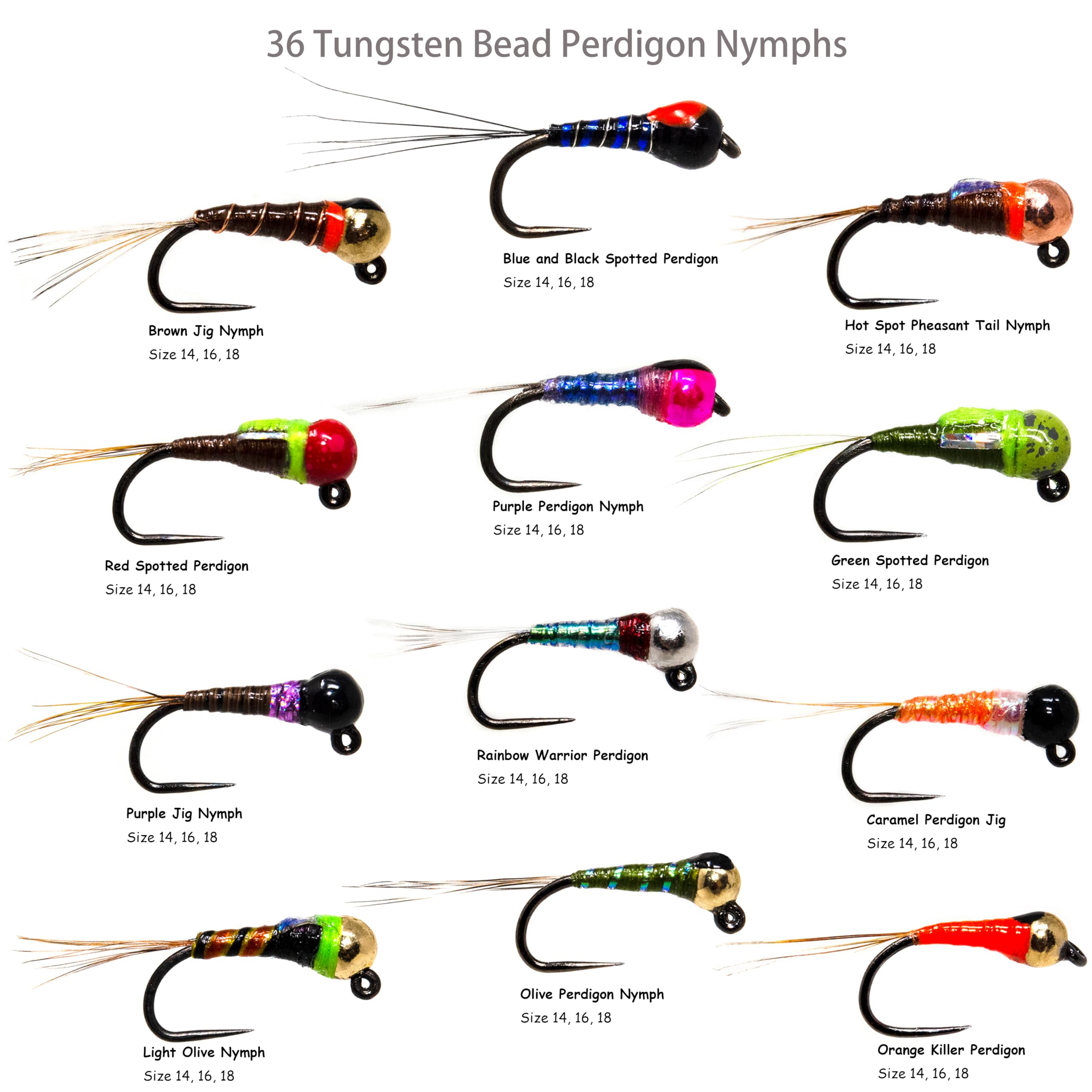 Outdoor Planet Every Season Trout Assortment Dry Flies/Nymph Flies/Attractor/Wet Flies for Trout Fly Fishing Flies