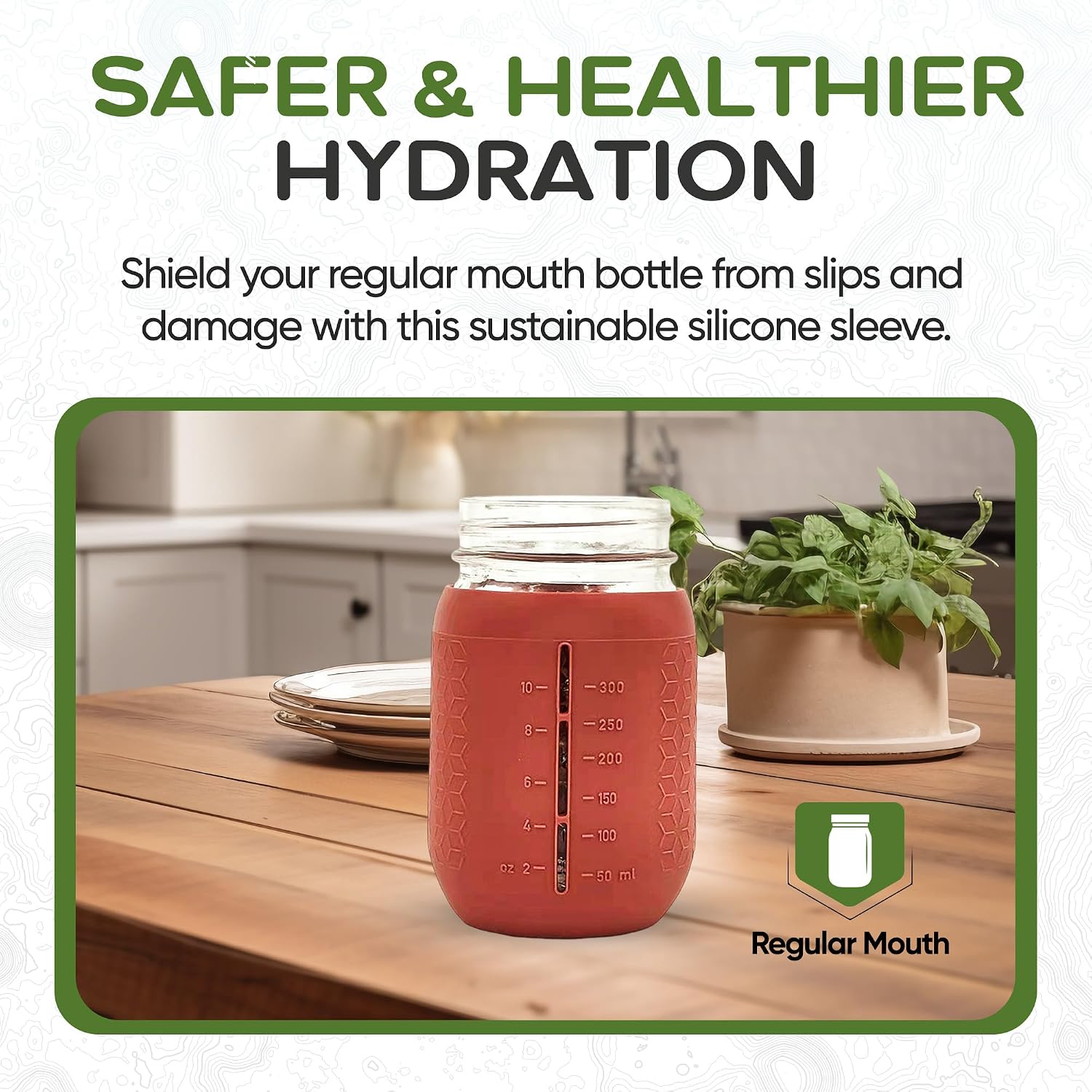 Mason Jar Silicone Sleeve, Regular Mouth 16oz, Autumn Winter 5pk