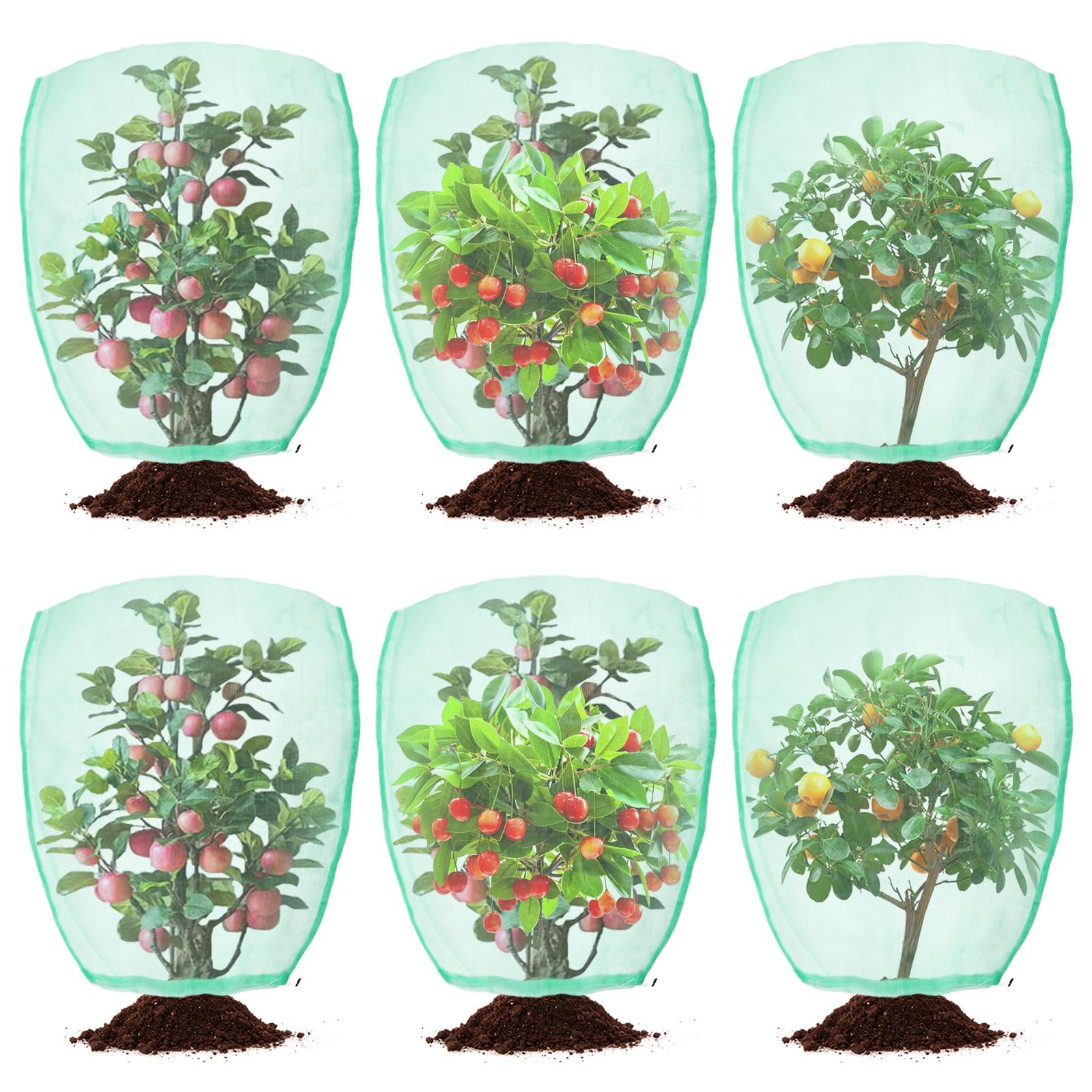 SATINIOR Obstschutzbeutel 150 Stück – Netzbeutel Mit Kordelzug Für Tomaten, Gemüse & Pflanzen