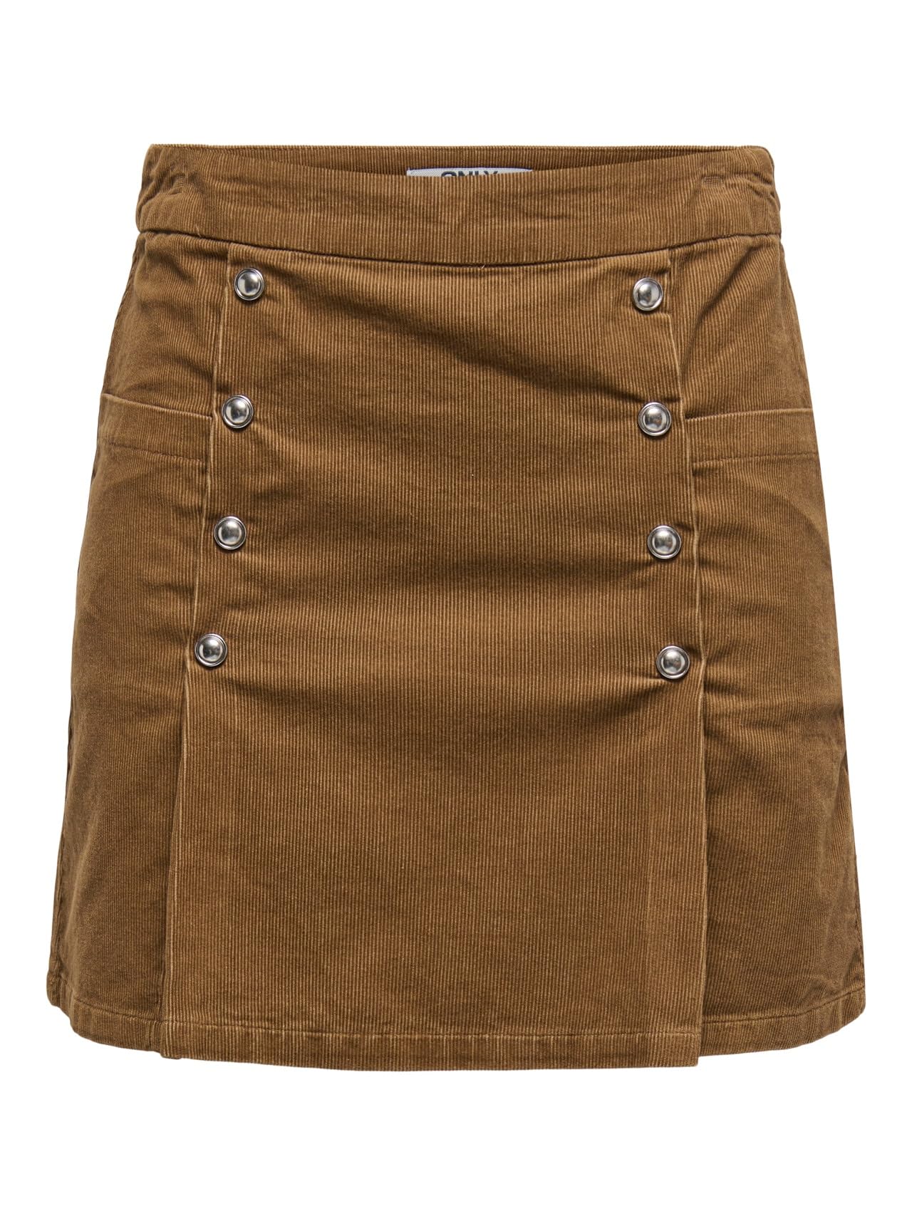 ONLY Onlnessa Hw But Pleat Cord Skirt PNT, Toasted Coconut, S