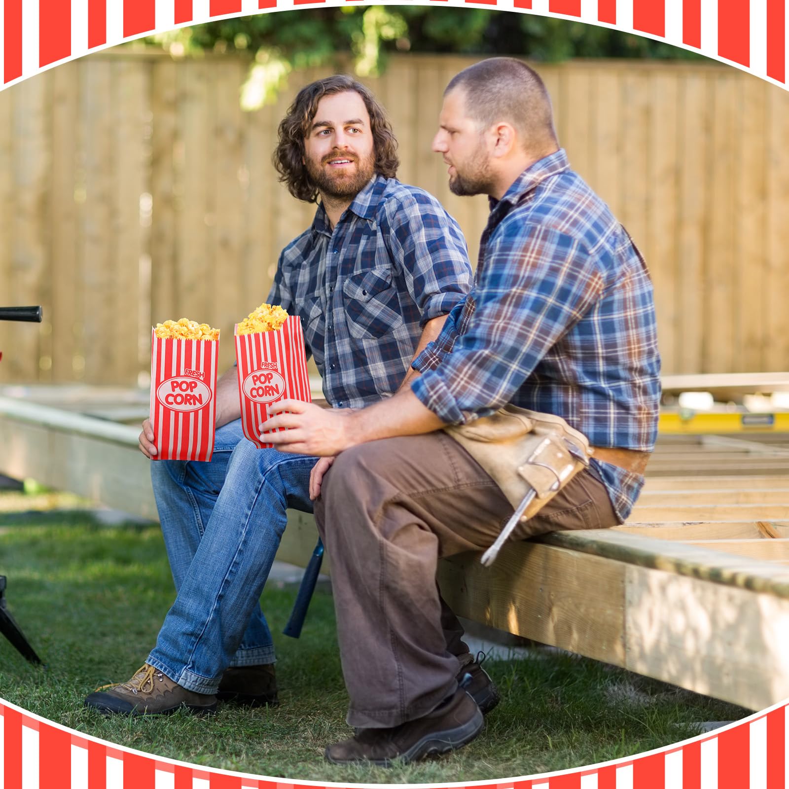 Vesici 1500 Stück Papier-Popcorn-Tüten, 28 ml, einzelne Portionen, Popcorn-Snacktüten für Popcorn-Maschine, Küche, Party, Kino, Karneval, Party, Dekorationen