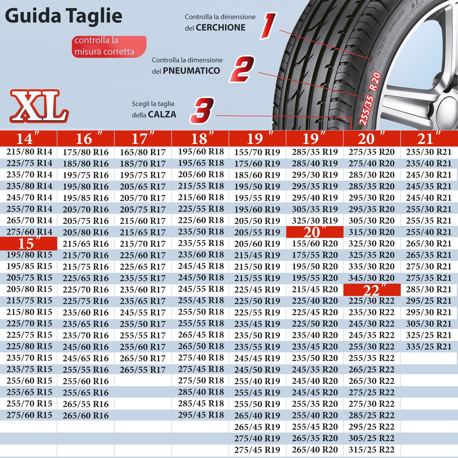 AUTIX Calze da Neve Omologate per Auto – Tessuto Rinforzato, Massima Aderenza su Ghiaccio e Neve, Omologazione Europea, Facili da Installare, Riutilizzabili(XL)