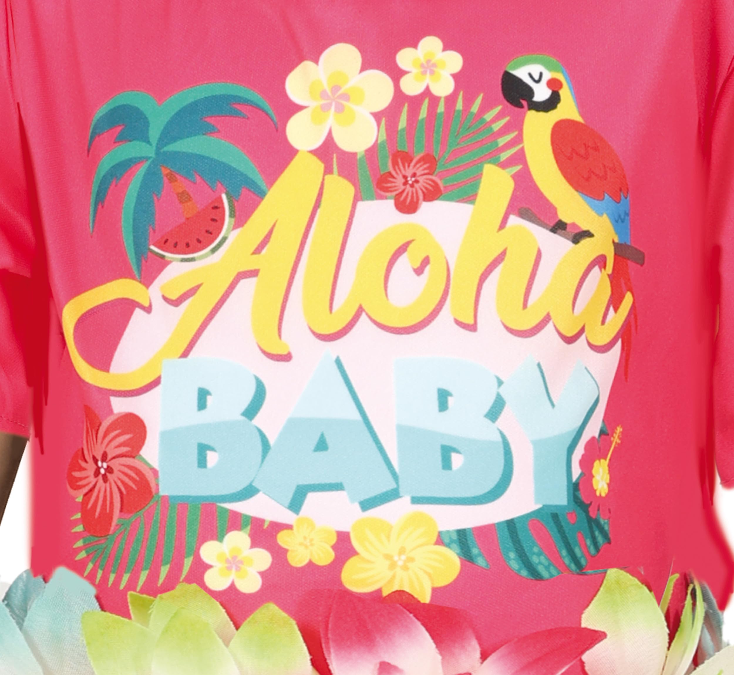 FIESTAS GUIRCA | Costume Aloha Tropical Enfant - T-shirt et Tutu - Costumes d'Été et de Graduation pour Fêtes Costumées et Célébrations - Idéal pour Petites Filles
