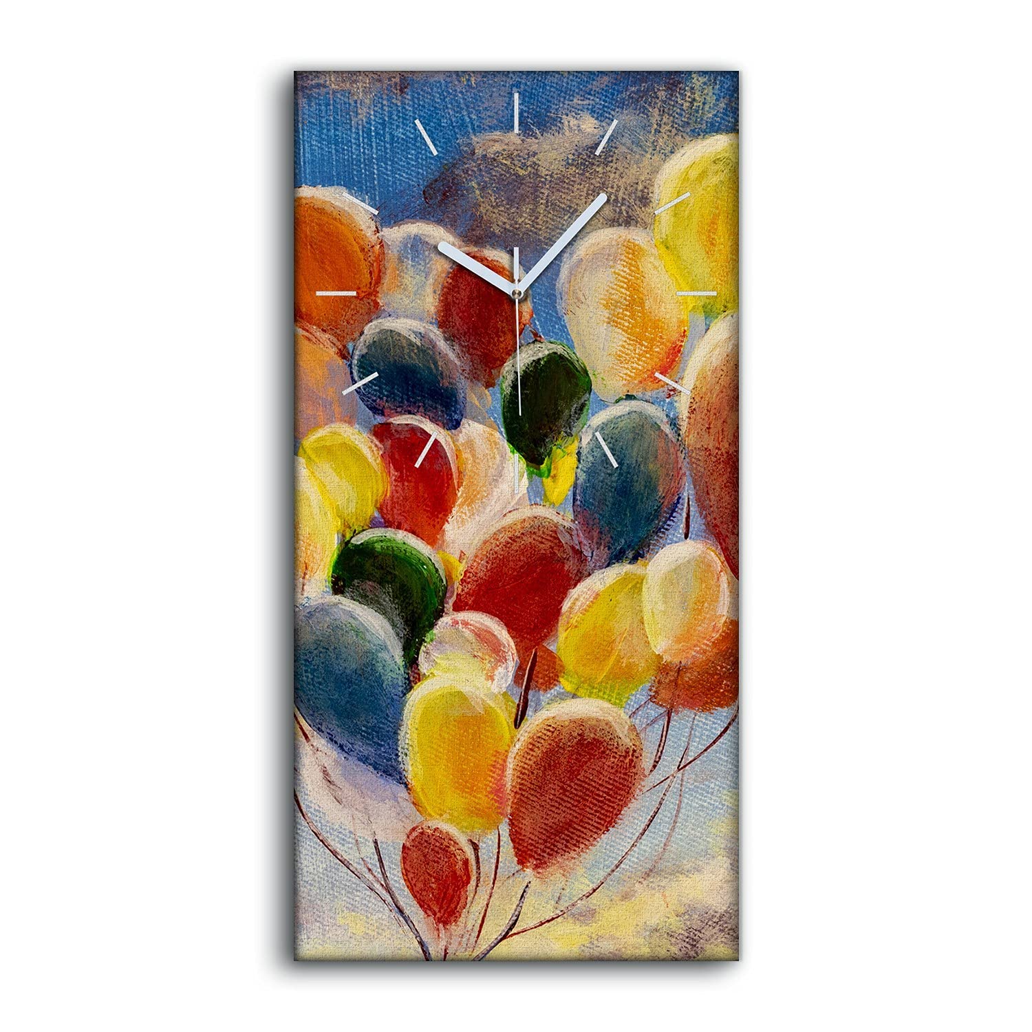 Horloge sur toile Coloray 30x60cm art mural haut de gamme pour salon