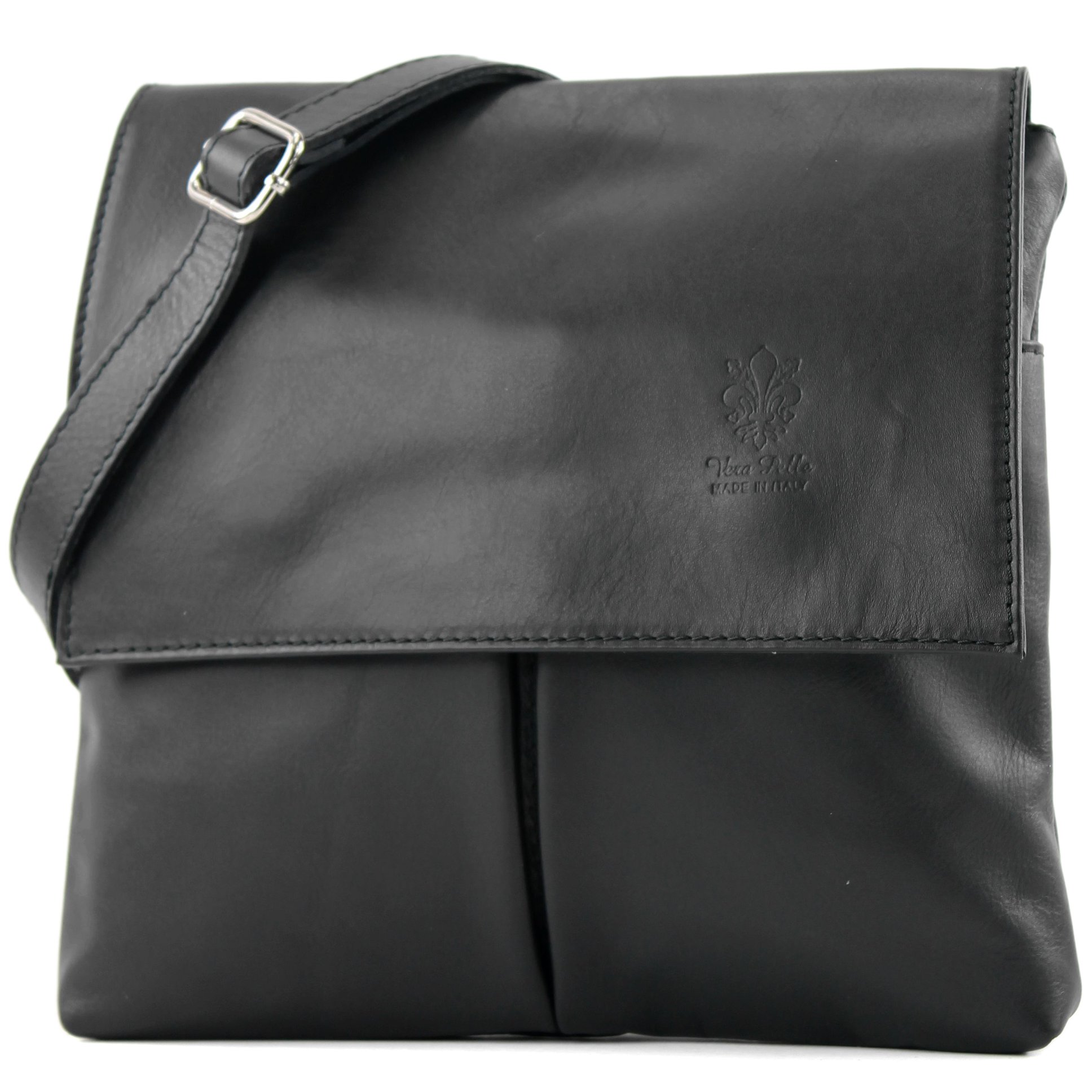 modamoda de T63 Damen Nappaleder Umhängetasche Schultertasche, handmade in Italy