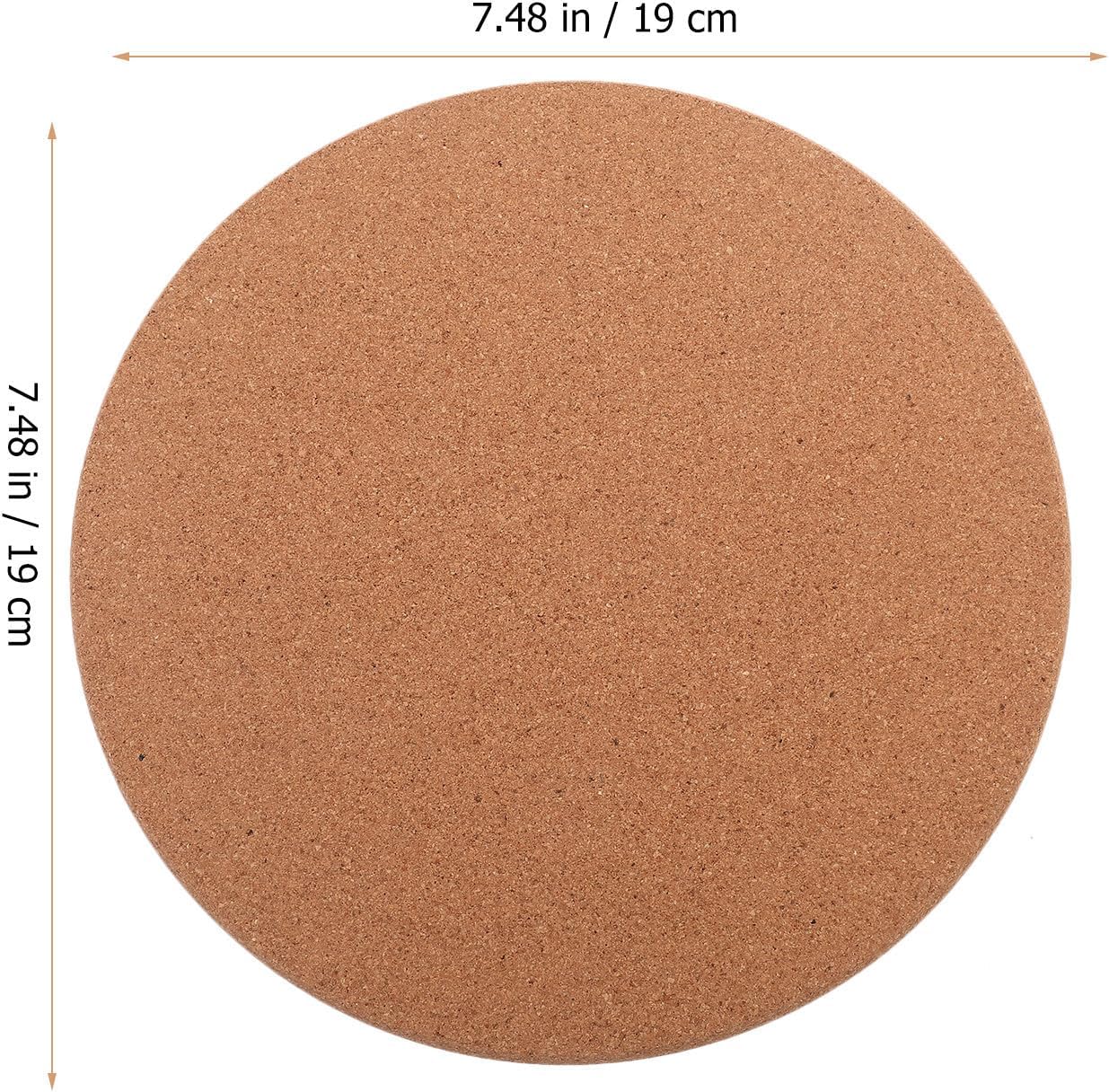 5pcs Round Cork Trivets Heat-Insulated Cup Mats for Table Protection Minimalist Smooth-Edged Design Practical Hot Pads for Dining and Kitchen Use