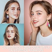 Vista 6 de Patemby Kit de 183 piezas de arcilla polimérica para hacer aretes de joyería para manualidades artísticas, regalos para niñas adolescentes