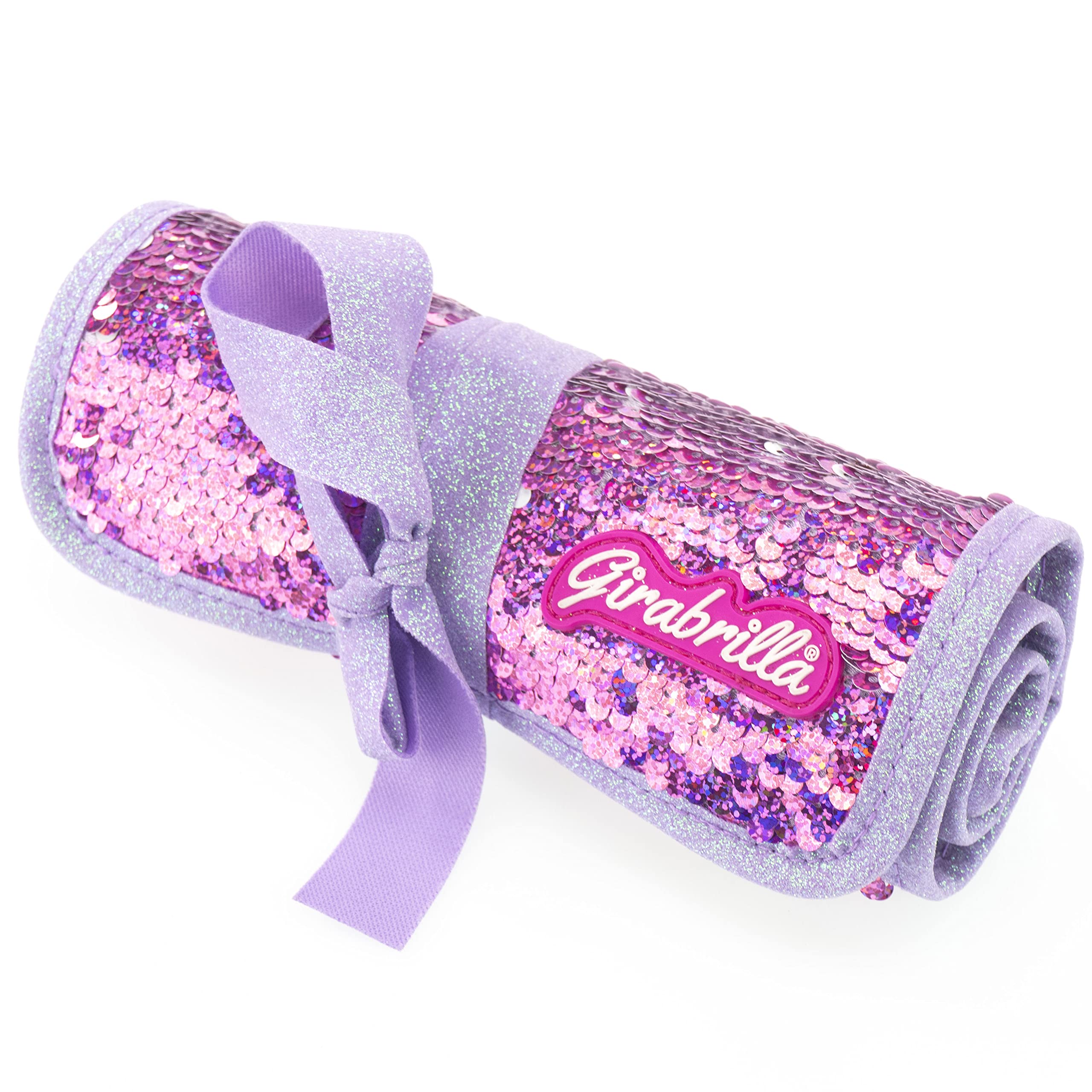 Girabrilla Nice Group Puffer Pencil Case for Girls and Girls - Feather Effect - Lilac