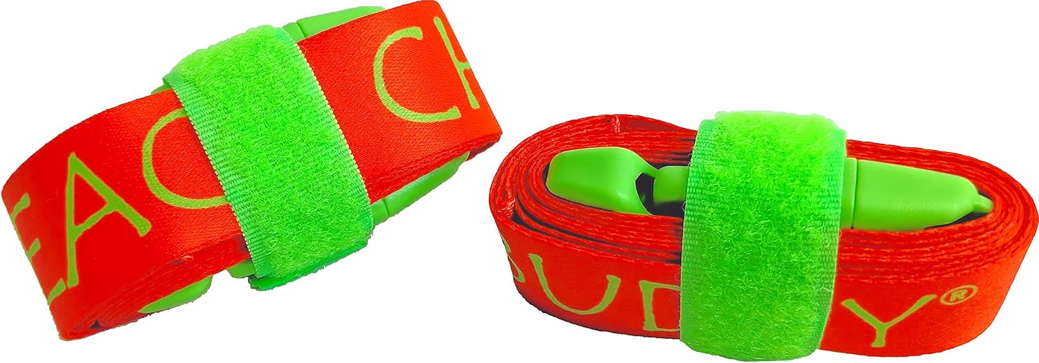 Beach Chair Buddy Towel Straps (2-Pack) - Patented Adjustable Length with Side Release Buckle Clip and Accessory Loop for Beach, Pool, Boat, Resort, or Cruise