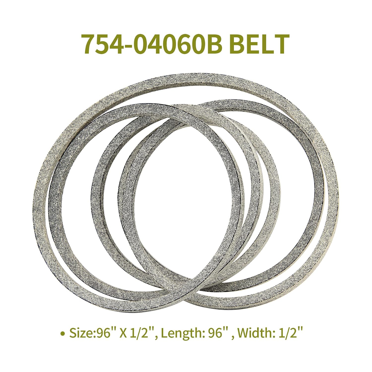 954-04060B 954-04060C Lawn Mower 42" Deck Belt 1/2" X 96" Replacement for Cub Cadet LT1040 LT1042 LTX1042 MTD 754-04060B 754-04060C 954-04060 Craftsman SPM201671081 John-Deer GX10851