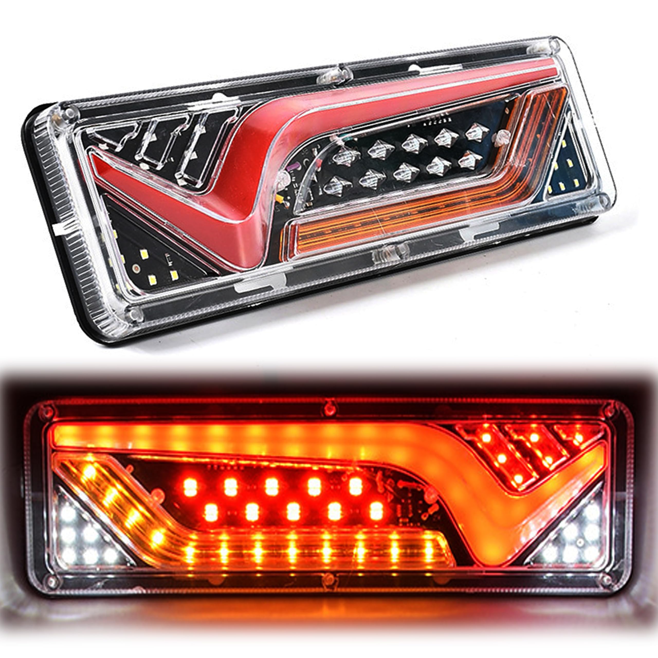 2PCSLED Light Assembly for Vehicle, Bright Light for Dark Driving,12Vmulti-purpose truck rear brake turn signals,Camper caravans and flatbed trailers,Universal waterproof trailer taillights