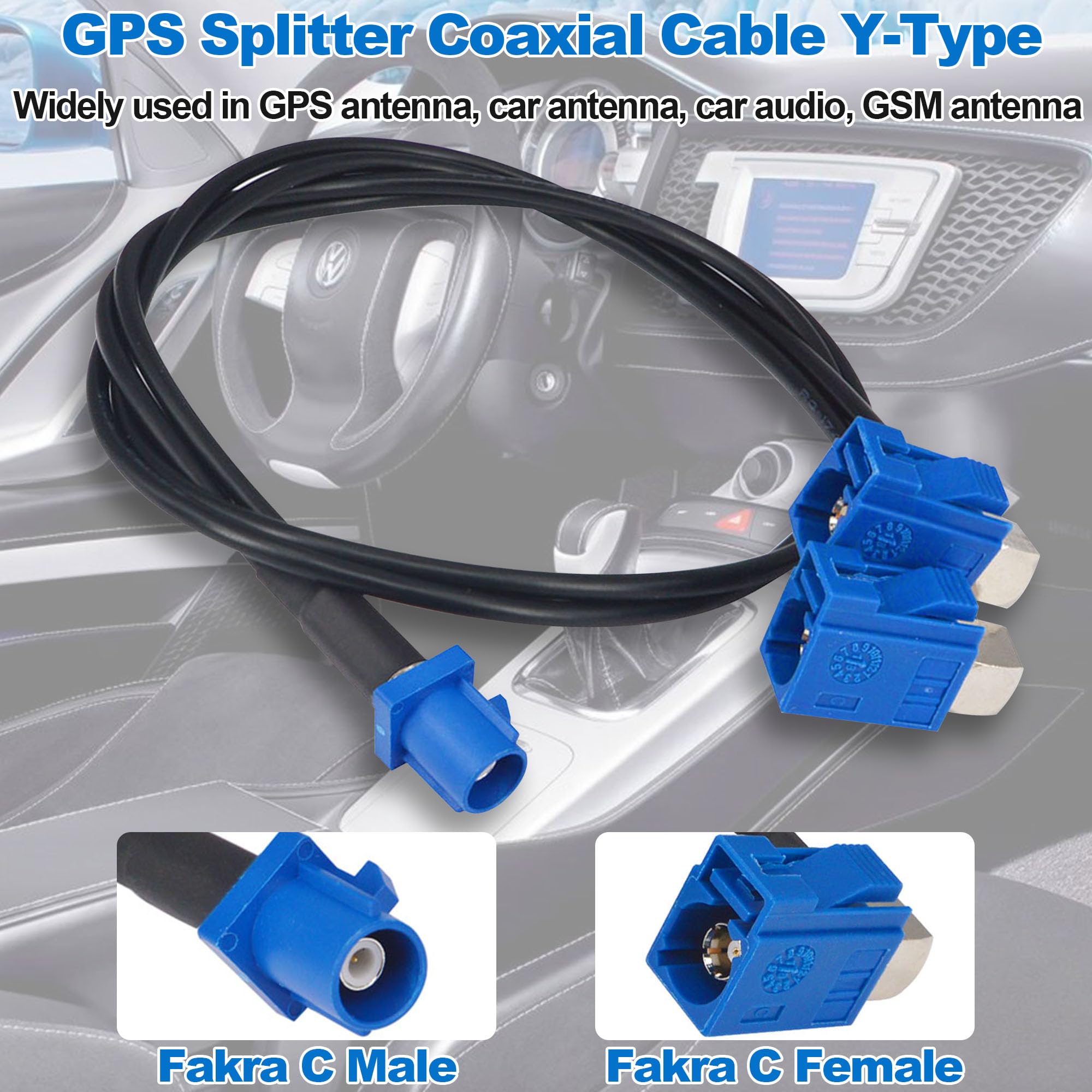 Cavo Antenna GPS Fakra C - Estensione 30cm RG174, Maschio A Doppia Femmina - Foto 8