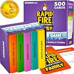QUOKKA Conversation Cards Game - Kids Travel Version - Break the Ice Game for Kids and Families - Icebreaker Cards with 500+ Questions - Family Games for Children 8-12 - Family Games Night