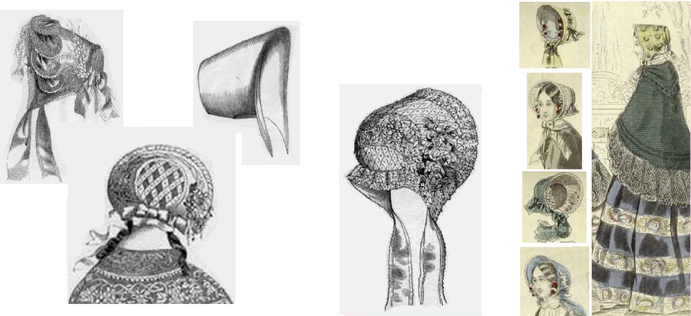 Sewing Pattern MC40 1840-50's Period Bonnet