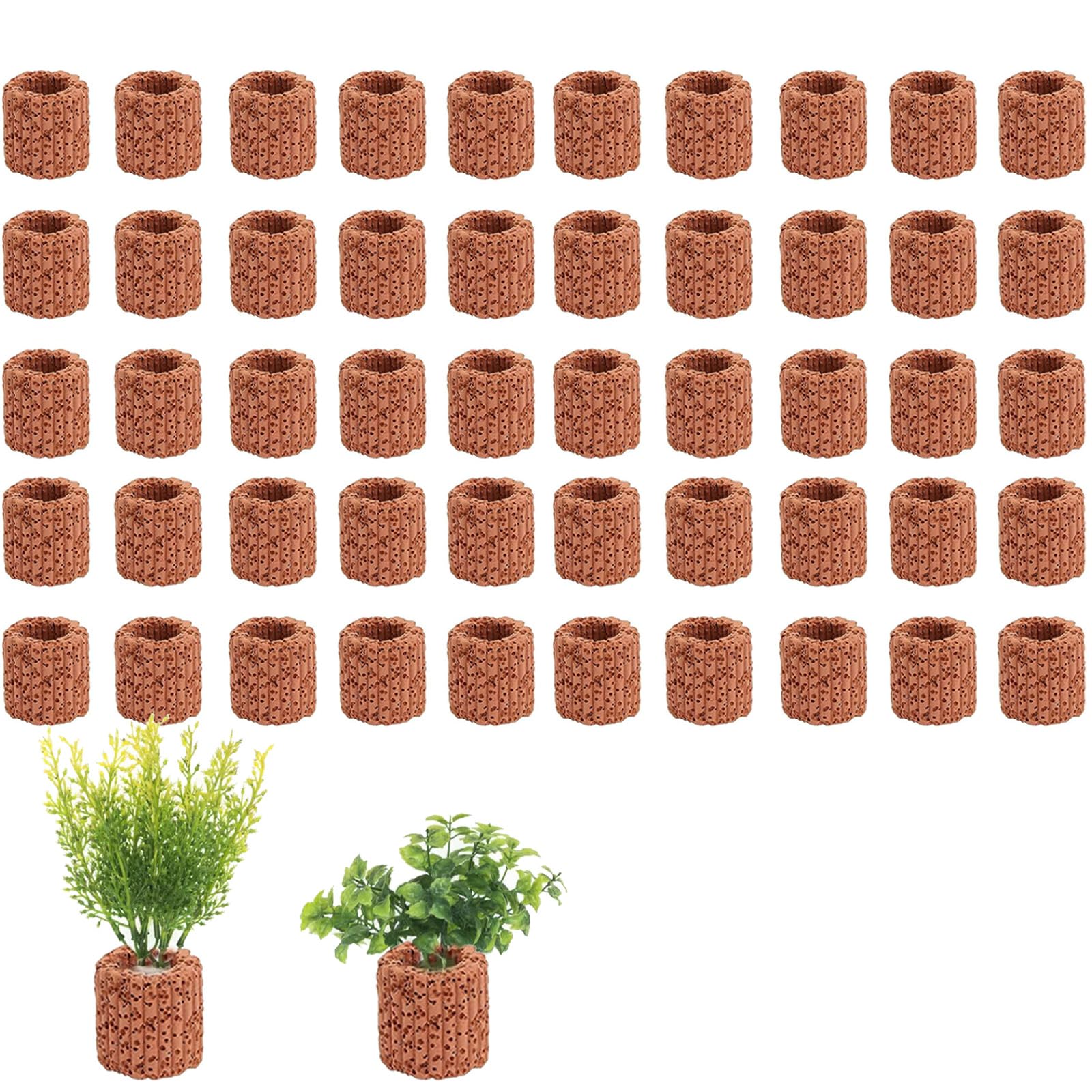 50 sztuk pierścieni mocujących do roślin wodnych, pierścienie ceramiczne, pierścienie ceramiczne, do przechowywania wszystkich rodzajów roślin wodnych i