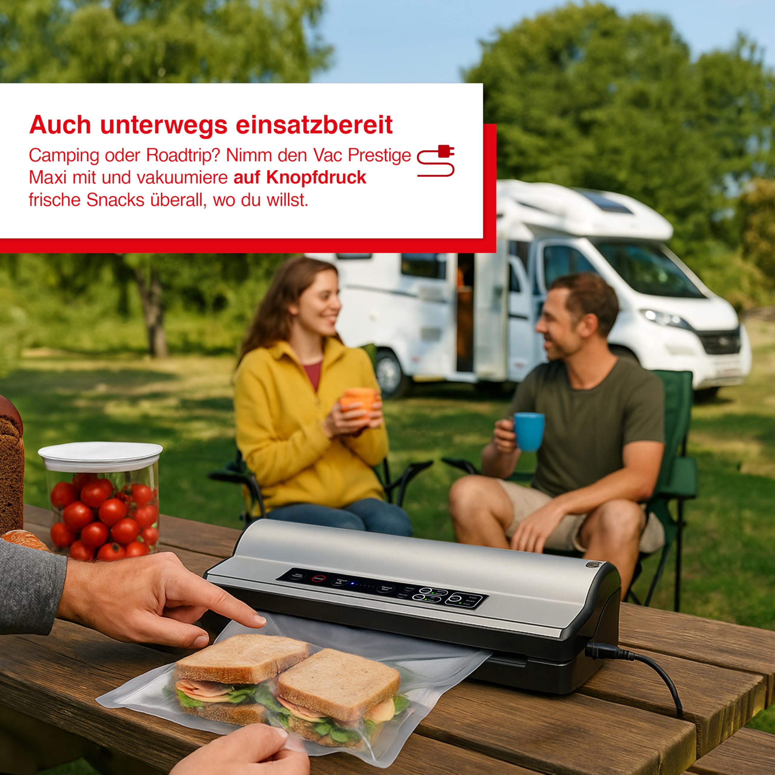Solis Vac Prestige Maxi 5706 Vakuumiergerät | bis zu 4x länger frisch, 150W, -0,8bar, Pulse- & Marinier-Funktion, 40 cm Beutelbreite