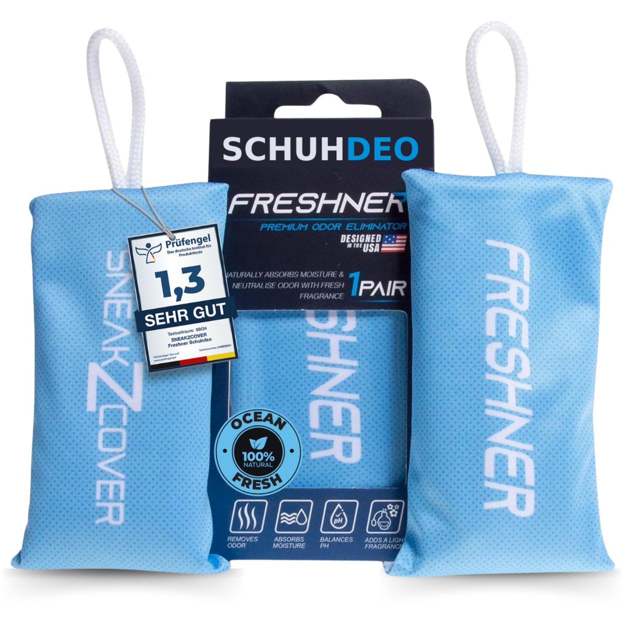 Freshner Desodorante de zapatos contra pies sudorosos, elimina olores y deja una fragancia fresca, para calzado de trabajo, deportivo y zapatillas