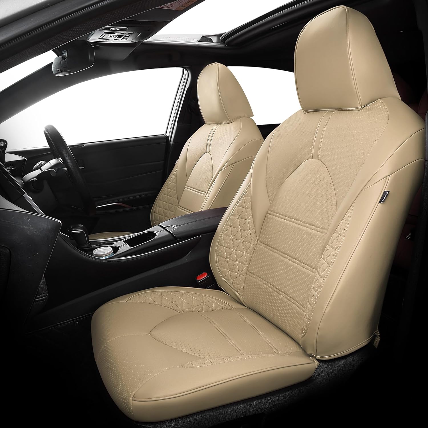 FREESOO 1:1 Custom Beige Seat Covers for Toyota Camry