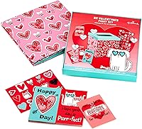 Vista 3 de Hallmark Tarjetas del día de San Valentín y buzón para intercambio de aula escolar, corazones de garabatos