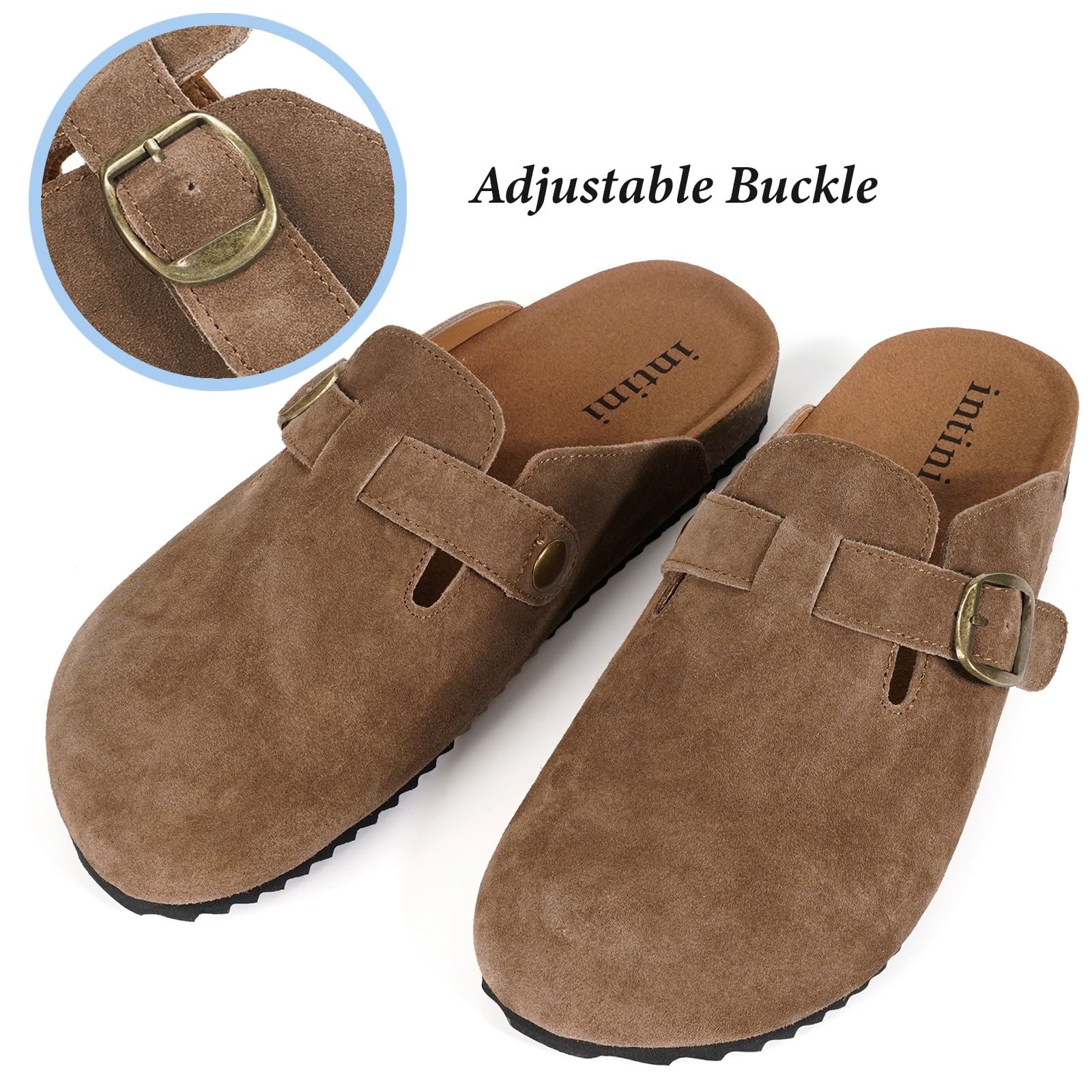 Sabot Donna Ciabatte Uomo Chiuse con Comodo Pantofole in Pelle Scarpe da Giardino Traspirante Sandali Ciabatta 36-46