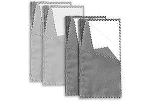 TOYMIS 4pcs Jewelry Cleaning Cloth, 7.87x7.87in Double-Side Jewelry Polishing Cloths