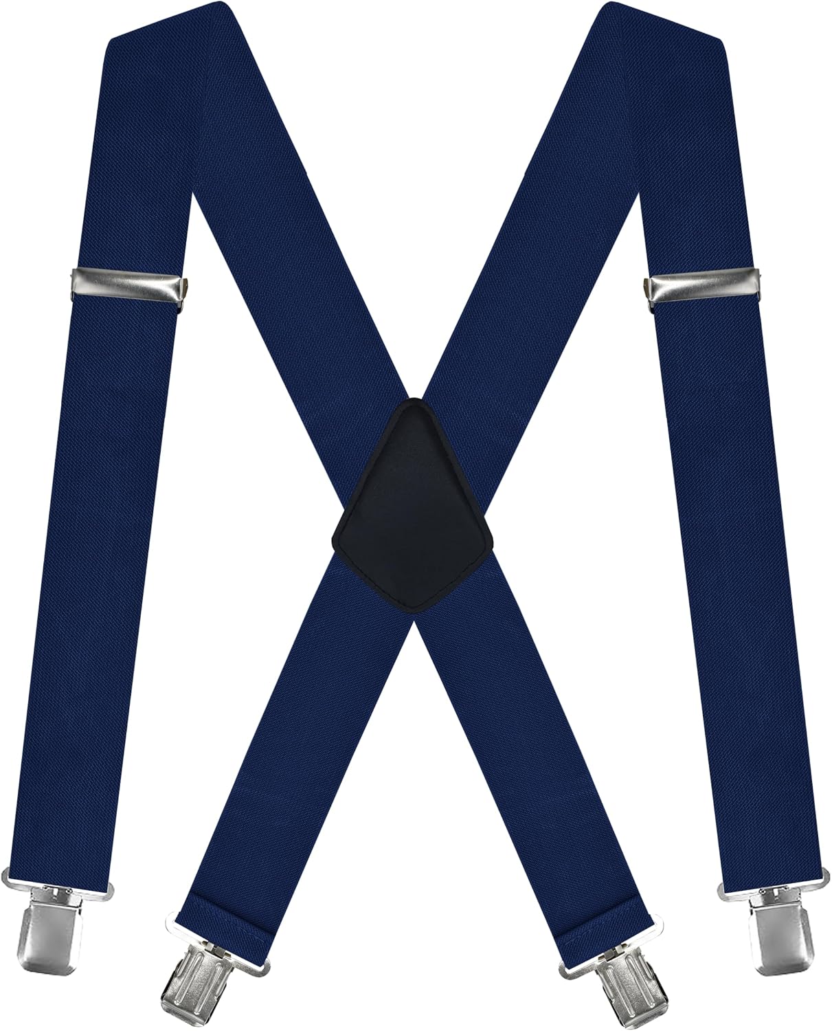 trilece Heavy Duty Suspenders for Men - 2 Inch Wide Adjustable Elastic X-Back Suspenders with Strong Clips