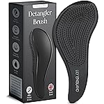 Lily England Hair Brush for Men with Curly, Thick, Straight & Natural Hair - Lightweight Mens Brush with Smooth Flexible Bristles - Black Hairbrush for Man with Wet & Dry Hair