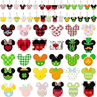 Vista 1 de 31 adornos colgantes de madera de ratón de San Patricio, Día de San Valentín, para árbol, rebanadas de madera de ratón de Pascua con cuerdas