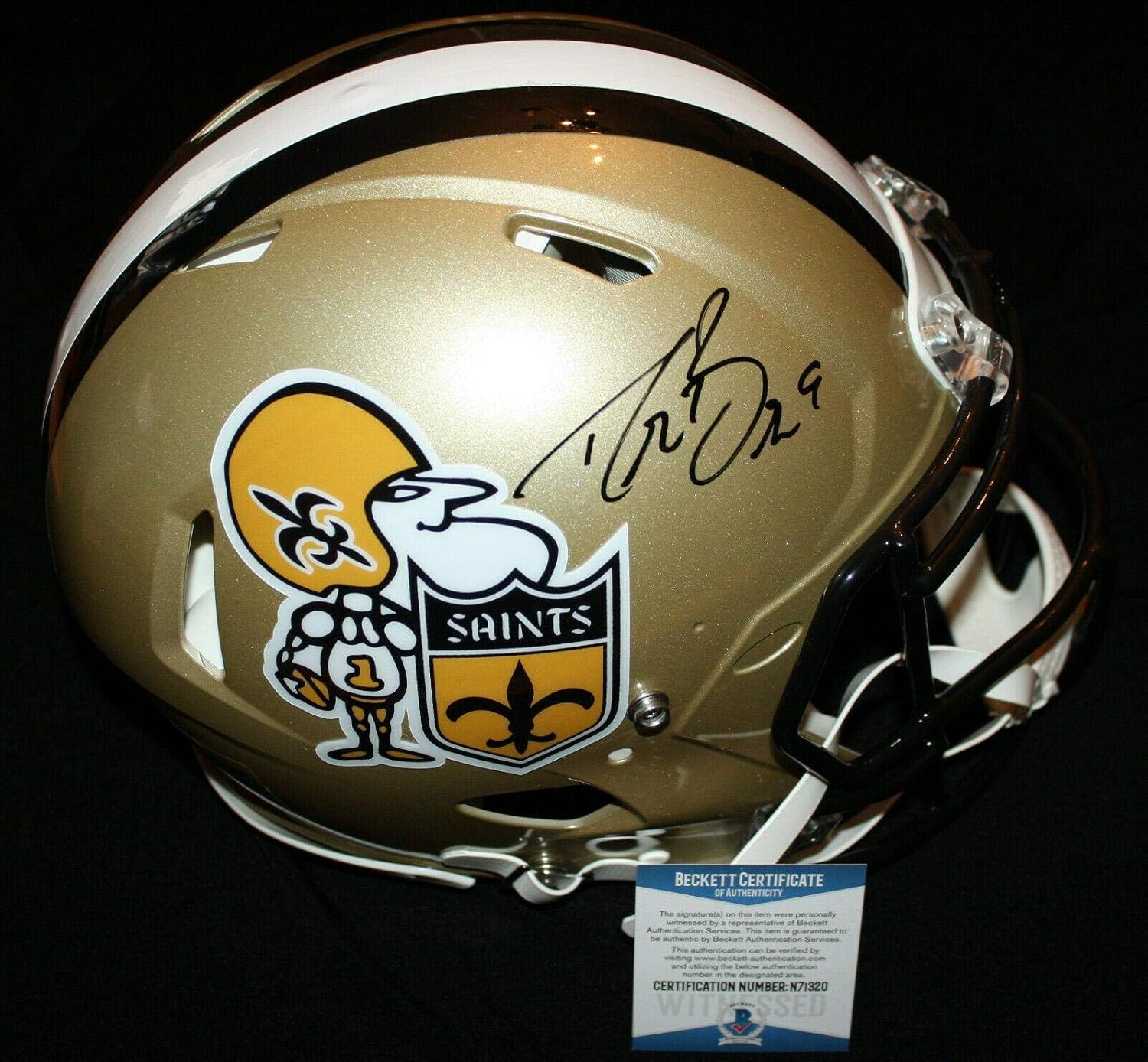 Drew Brees signed Authentic Speed Helmet, New Orleans