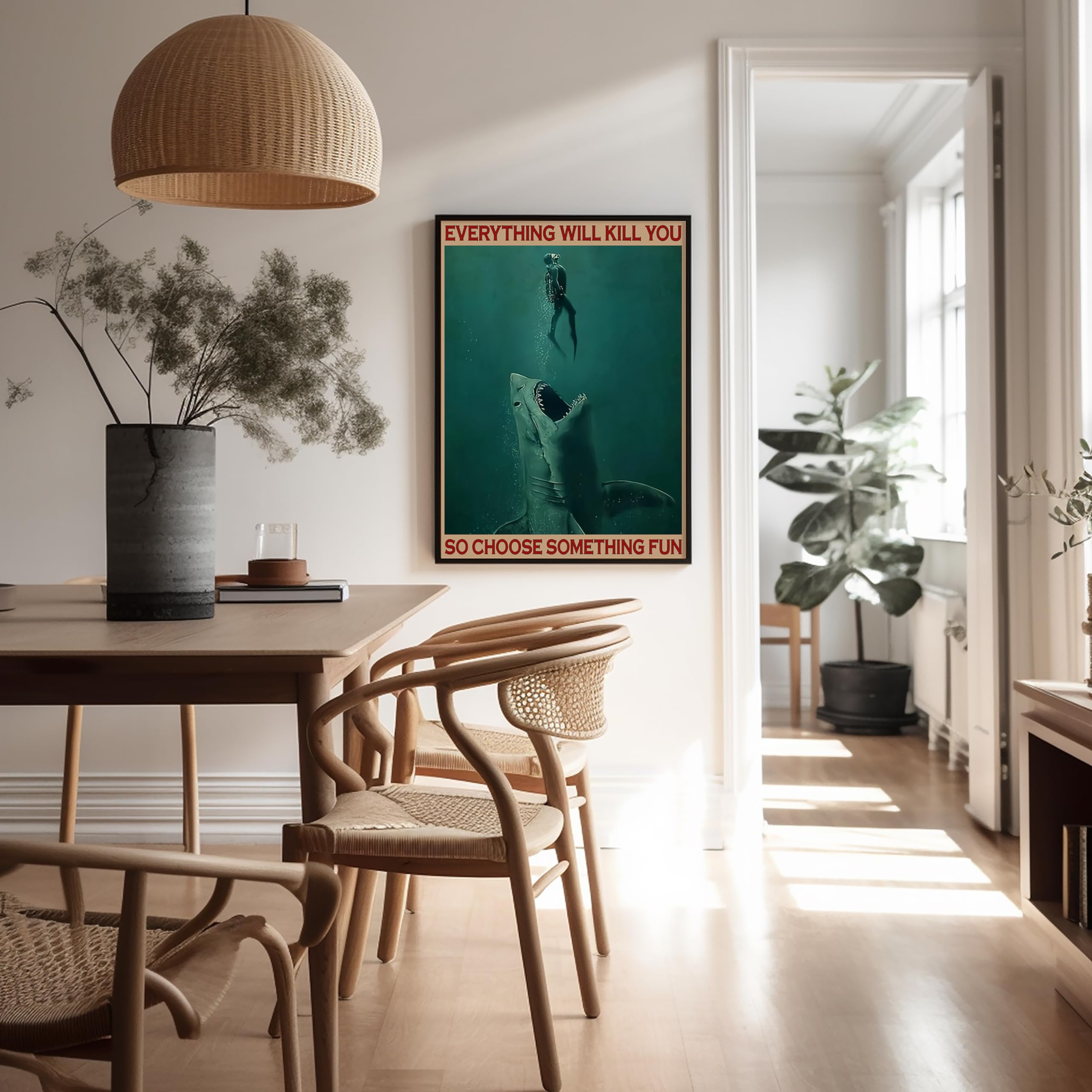 Cartello Metallo Umoristico “Everything Will Kill You So Choose Something Fun” – Decorazione Da Parete 20x30 Cm Per Interni/Esterni