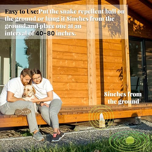Miniatura 4 de Paquete de 24 repelentes de serpientes para patio, bolas repelentes de serpientes para interiores y exteriores, camping, seguro para mascotas,
