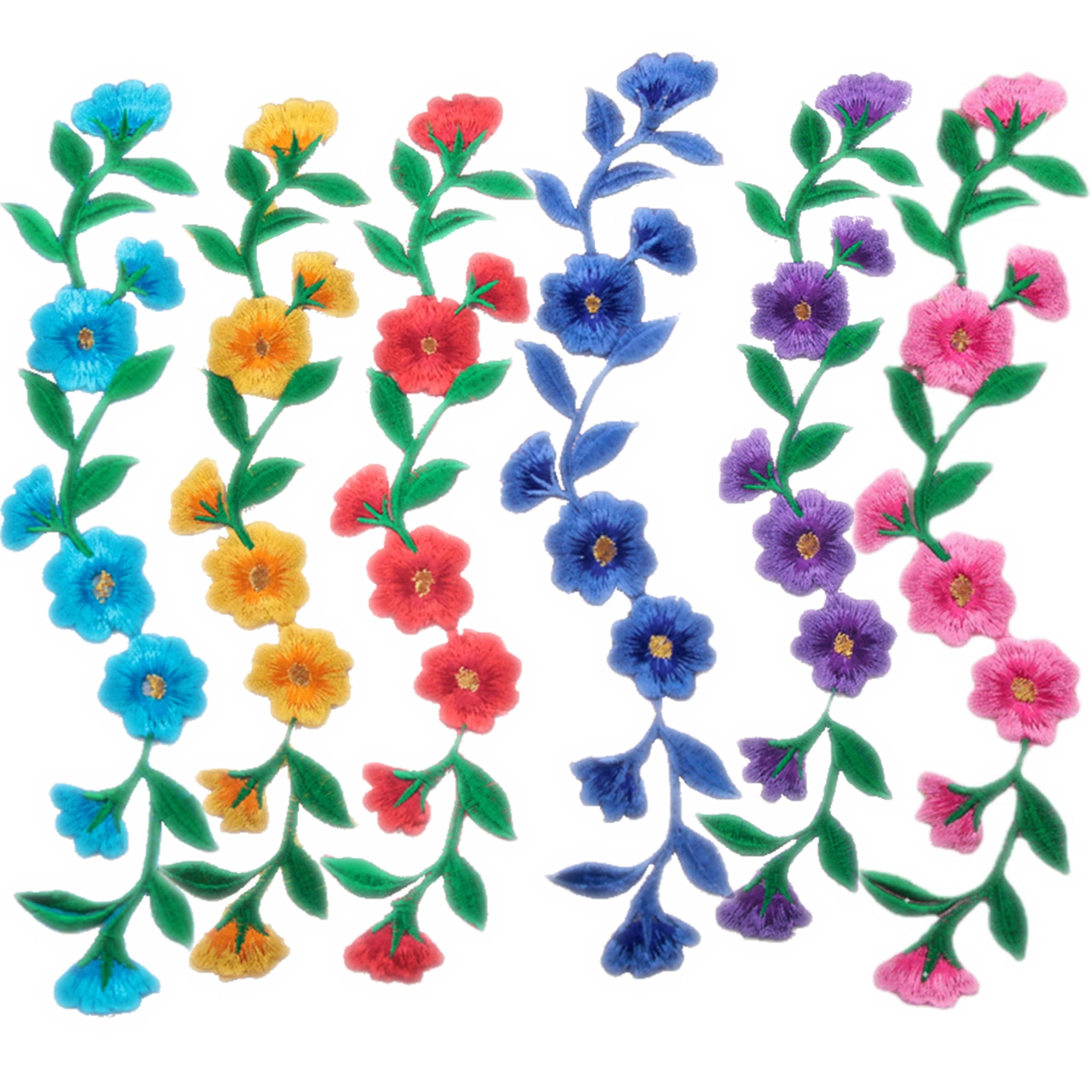 TATEELYPlum Blossom Patches Iron on Butterfly Flowers Applique Embroidery Patch Craft Sewing Repair Embroidered for Clothing Dress Bag Coat Shirt Decor (Style 1)