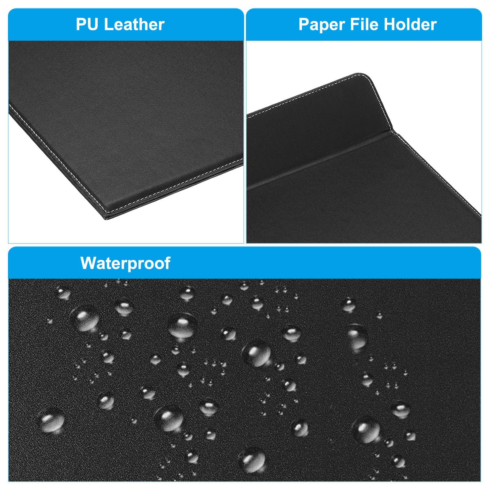 PATIKIL 13"x9.1" A4 PU Leather Clipboard - Image 4