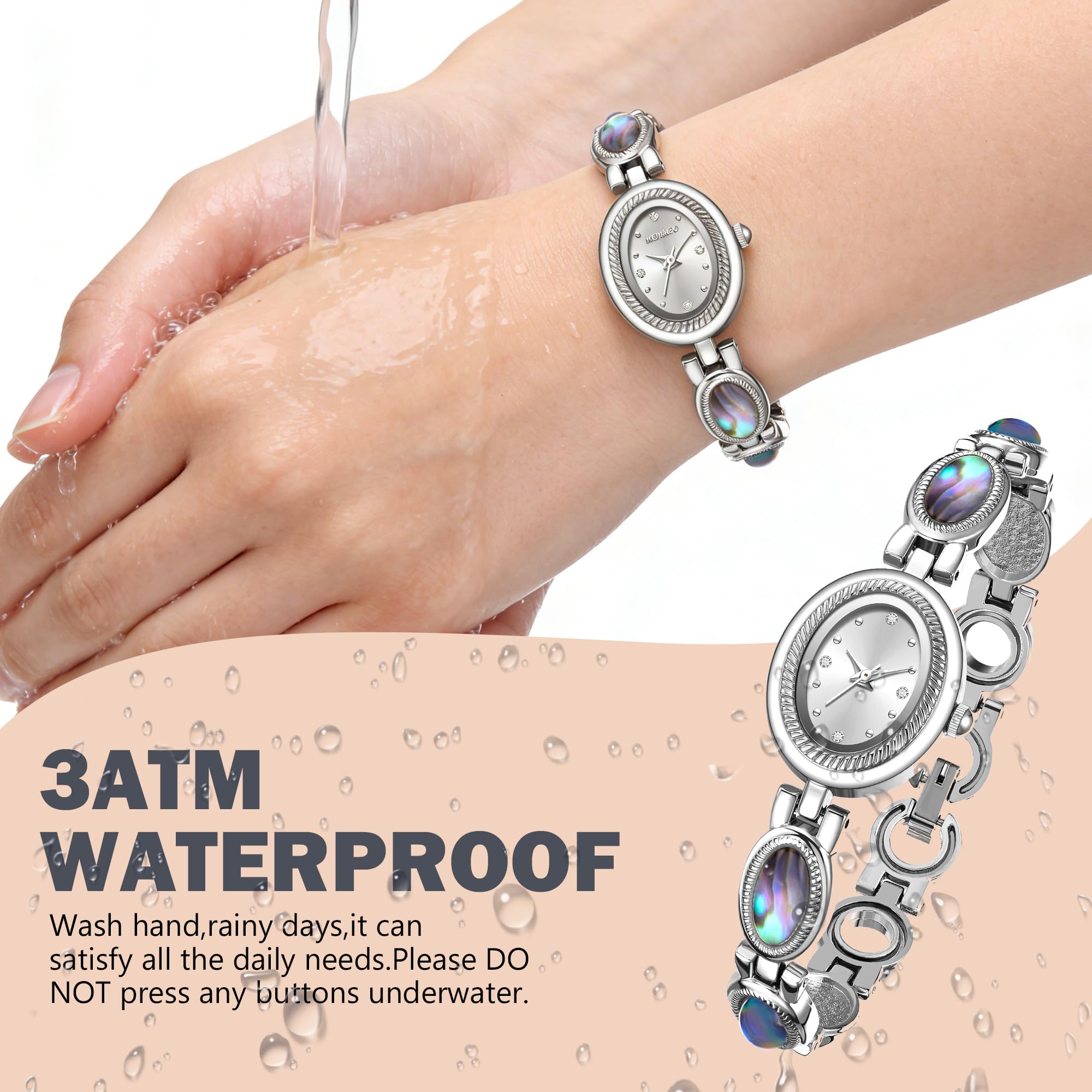 findtime Reloj de pulsera de joyería para mujer, reloj ovalado de lujo para mujer, reloj dorado con pulseras, analógico, de cuarzo, impermeable, reloj de pulsera casual