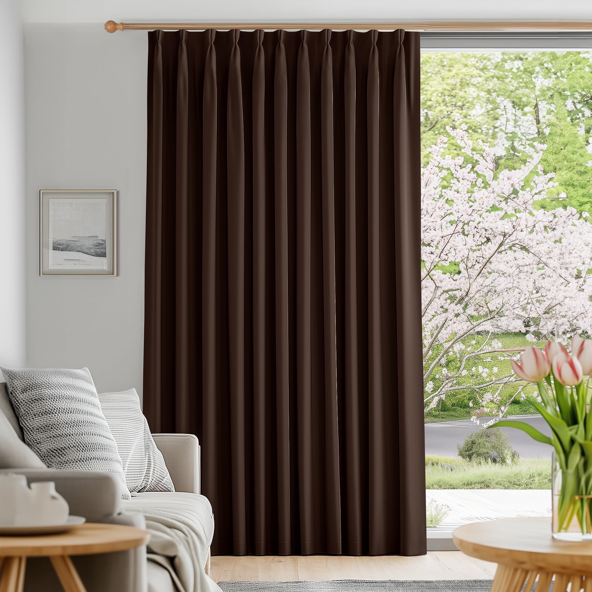 Amazon｜Deconovo 遮光カーテン ドレープカーテン 無地 幅200cm丈200cm