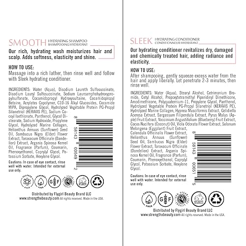 Miniatura 5 de Strength x Beauty - Juego de 2 piezas Discovery Smooth  Champú y acondicionador elegante 3.4 oz. Try-Me  Tamaño de viaje