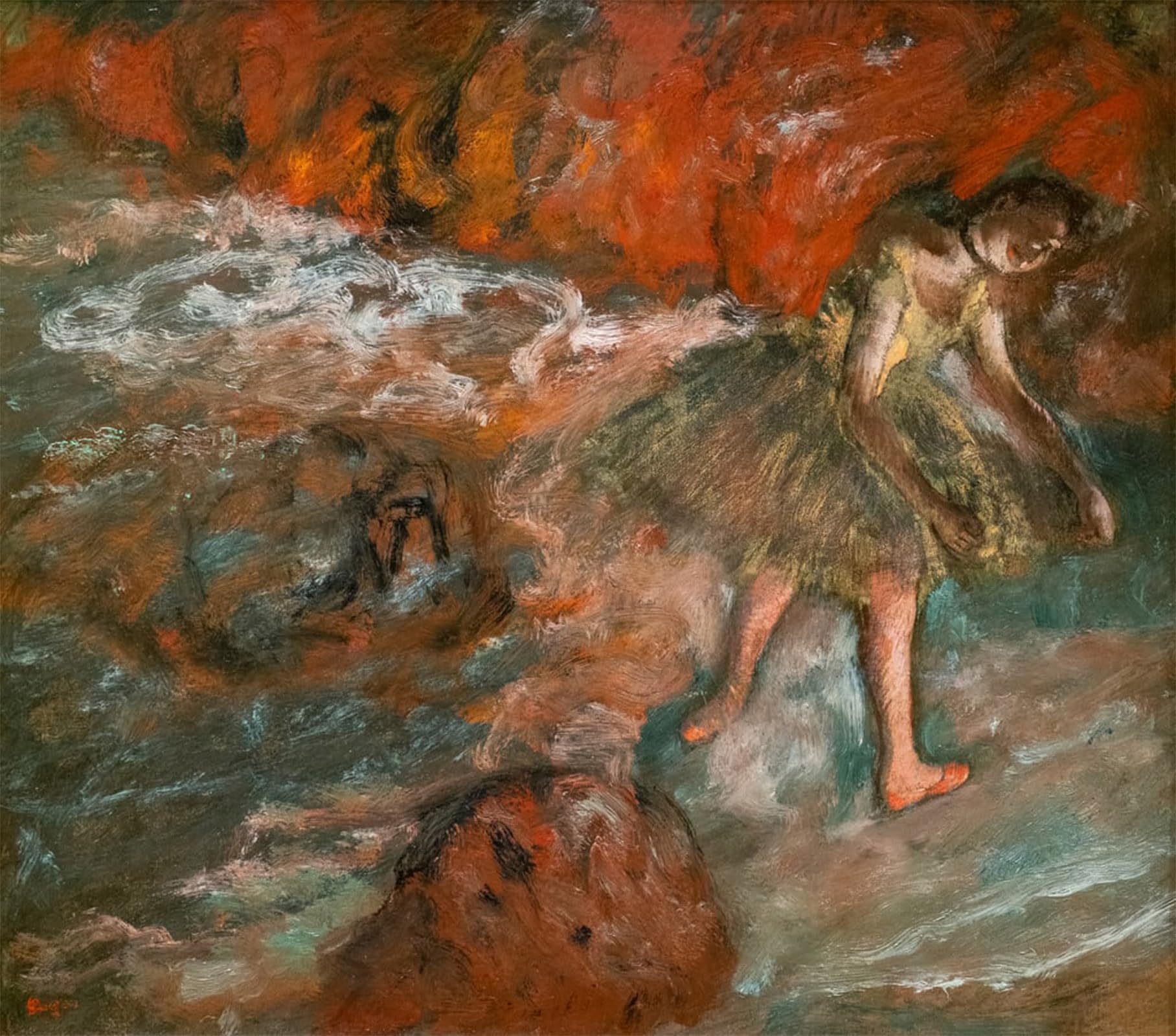ARTXLXXBN Famous Painting Canvas Artwork Graffiti Print Ballet Scene by Edgar Degas Portrait Canvas Image for Home Decor 60x90cm