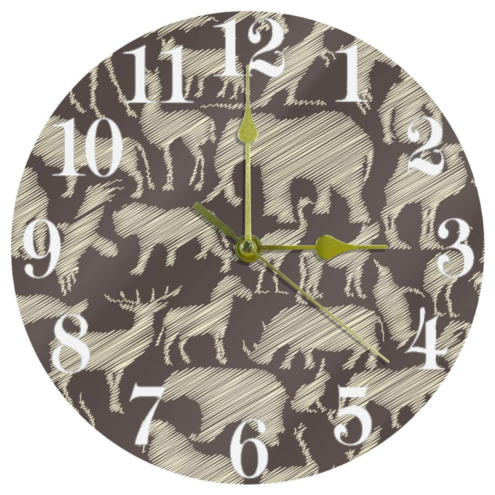 Horloge murale animaux du zoo ronde, le cadeau idéal pour la rentrée scolaire