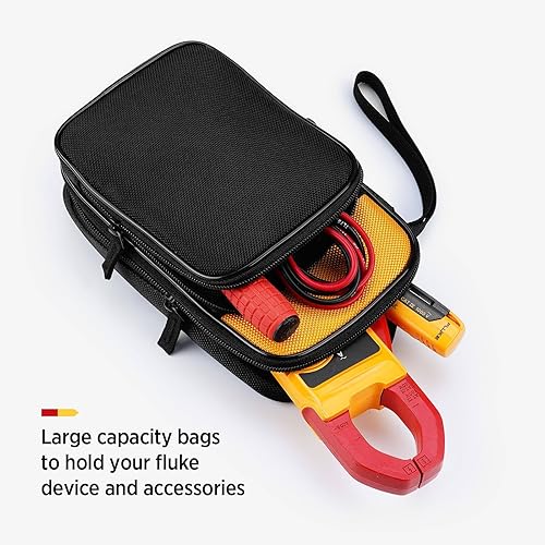 Miniatura 2 de KingSung - Funda de transporte de herramientas suave con cremallera para Fluke 117116115114113 multímetro digital 62 Max y muchos más, con
