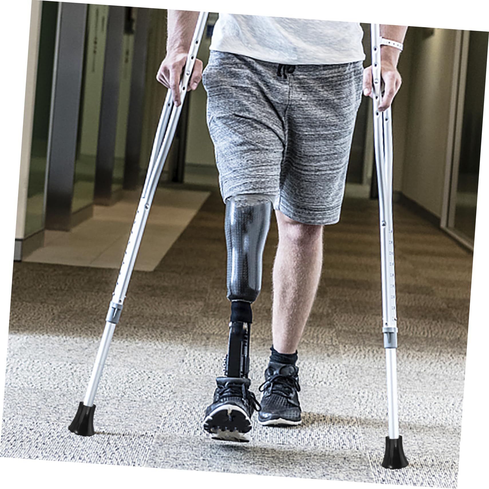 Gogogmee 4pcs Crutch Pads Walking Pole Tips Pads for Crutches Walking Pole Parts Crutch Plastic Tips Plastic Tips for Walking Sticks Walking Stick Ends Walking Cane Tips Cane Foot Covers