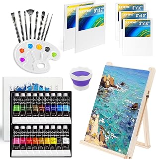 LEYEMO Acrylic Paint Set for Kids, Art Supplies Painting Kit with18 Acry...