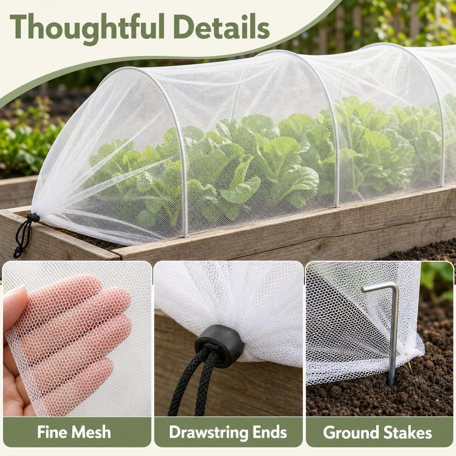 Red De TúNel De Cultivo De JardíN,Invernadero De TúNel para Plantas,TúNel para Plantas,Fijado De Forma A Salvo,para Proteger Las Hortalizas De Insectos O PáJaros