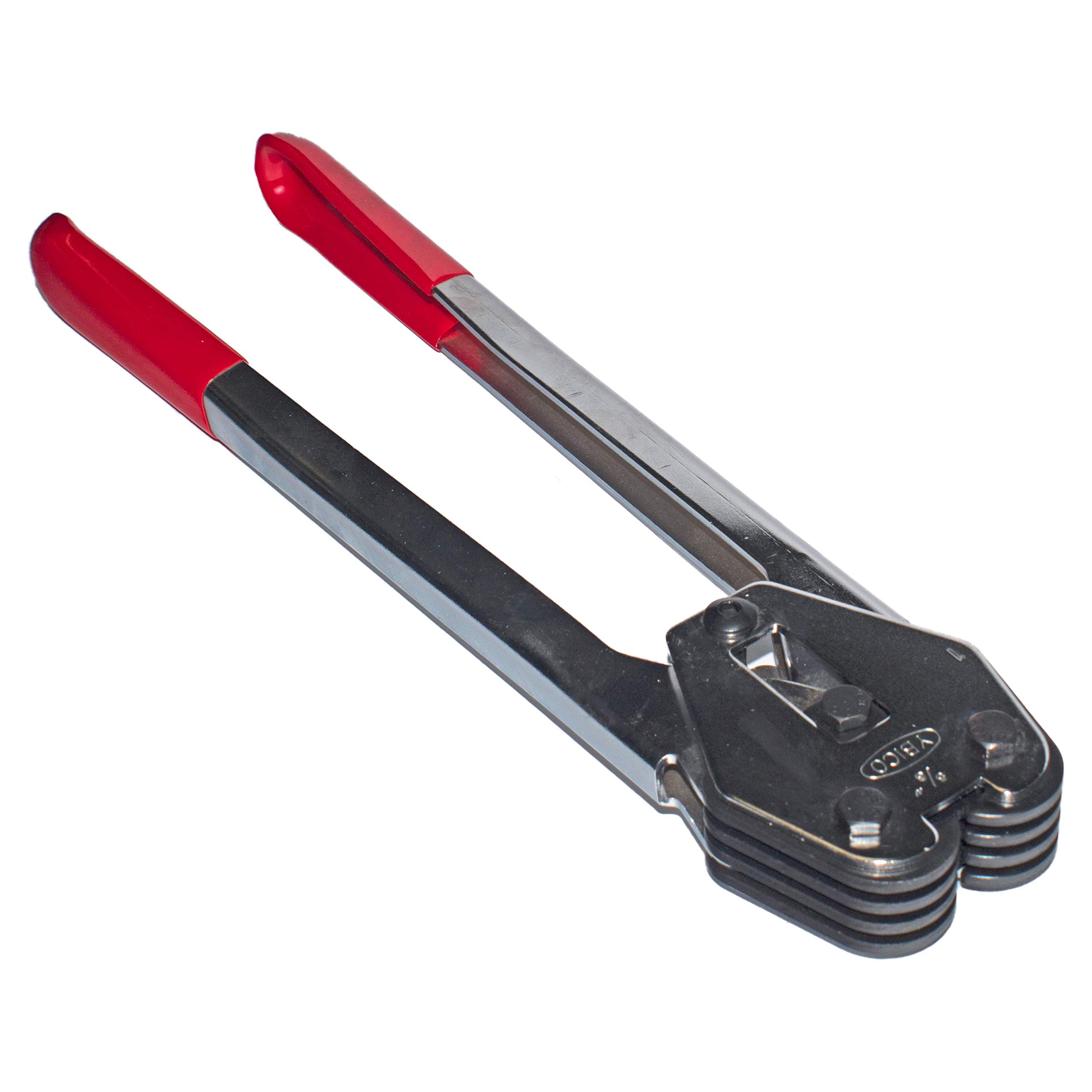 8 NET Industrial E1358 Poly Strapping Sealer for 5/8” Plastic Strap Width, 13” Handle, Heavy Duty, Manual Strapping Tools Sealer Banding Tool for Polypropylene and Polyester Straps