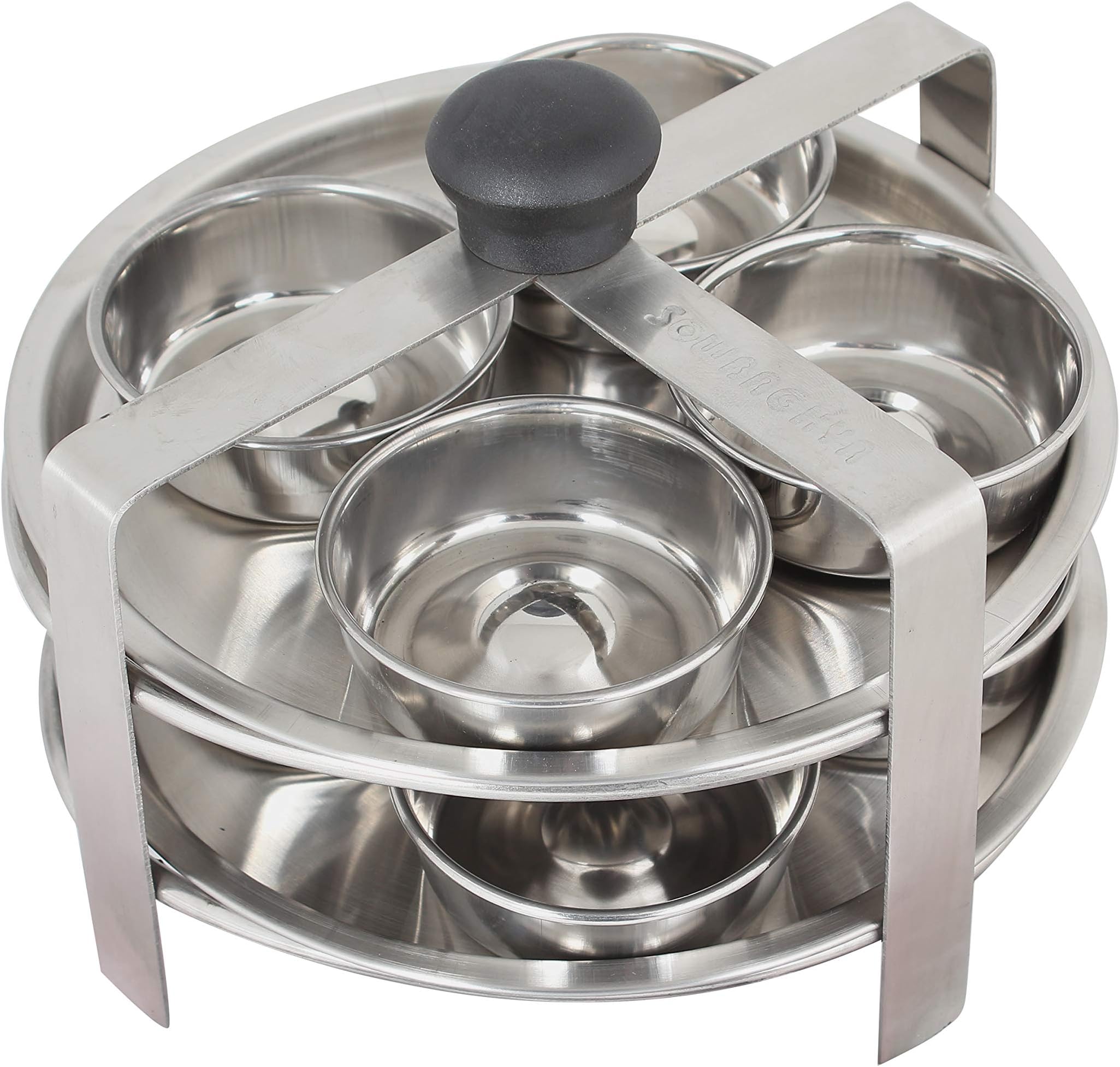 SOWBAGHYA Stainless Steel Kuli Idli, Silver | 2 Tiers Steamer Stainless Steel Steamer | Standard Idli Maker | Stainless Steel idli Maker | Gas Stove Compatible Idli Maker
