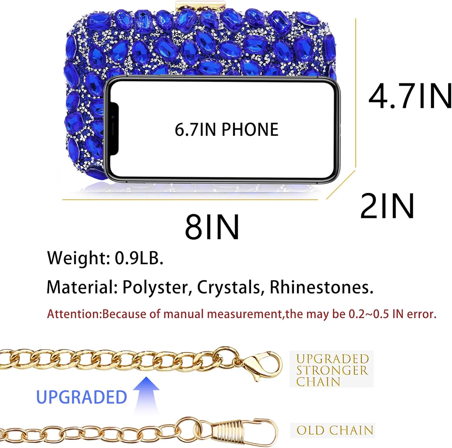 Milisente Clutch Purses For Women Crystal Clutches Evening Bags Gemstone Clutch Purse For Wedding Formal - Image 4