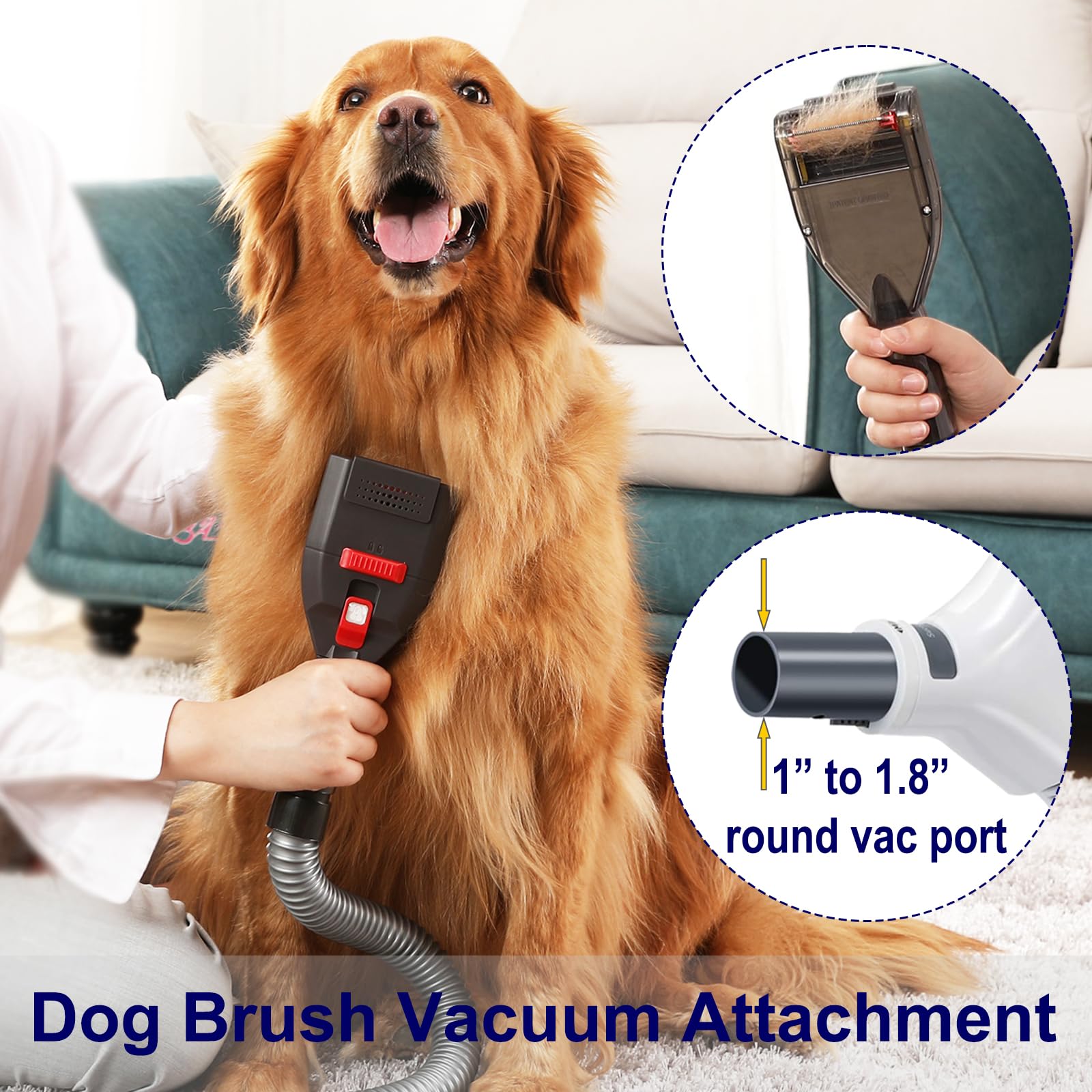 Amazon.co.jp: ユニバーサル掃除機用犬用グルーミングブラシ(最大1