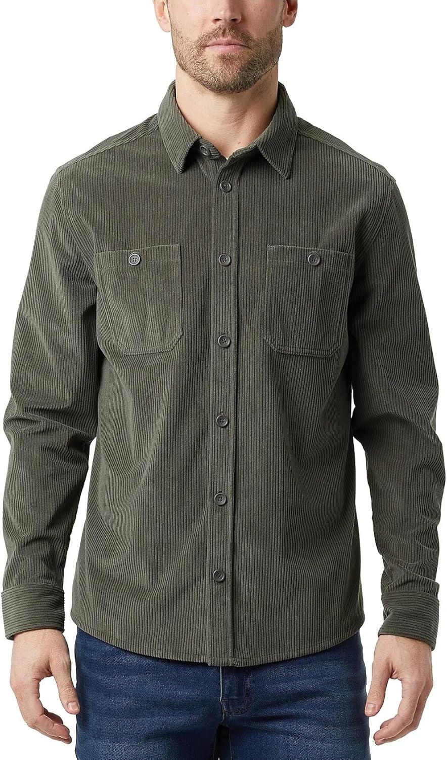 32 Degrees Heat Mens Midweight Corduroy Overshirt